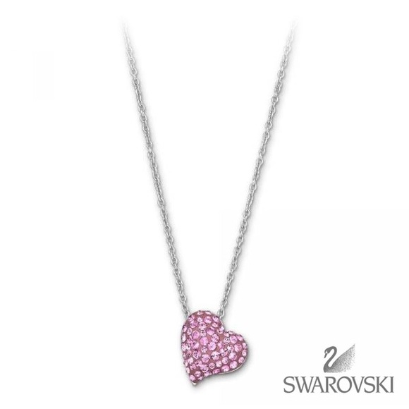 Swarovski Jewelry Authentic Swarovski Pink Heart Necklace Poshmark